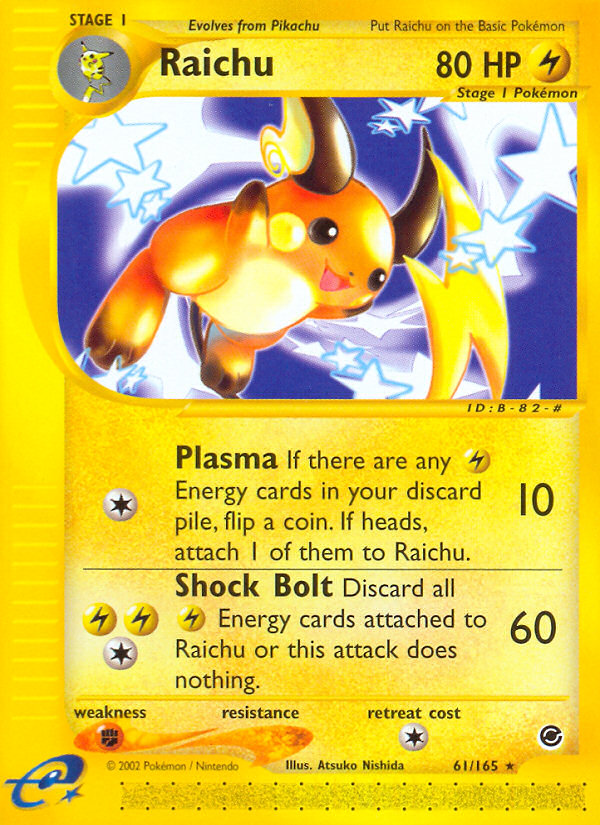 Raichu 61/165 — Pokémon Expedition Base Set