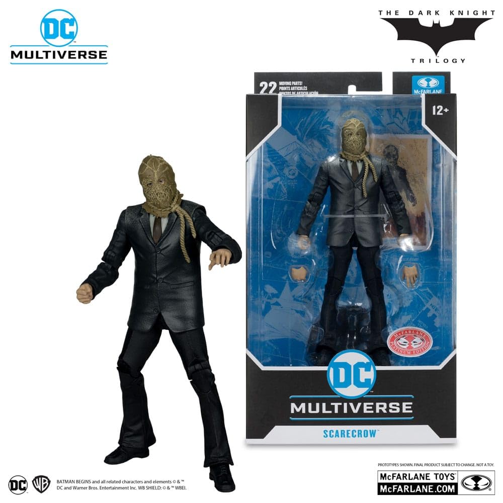 DC Multiverse Scarecrow action figure with packaging on a white background