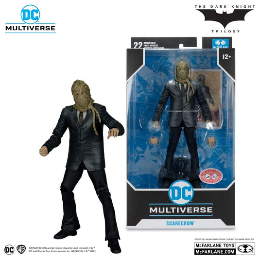 DC Multiverse Scarecrow action figure with packaging on a white background