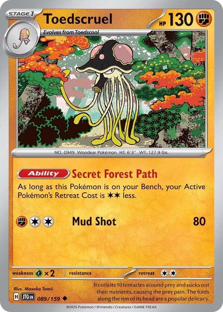 Toedscruel Uncommon SV09: Journey Together 089/159 MP (Back)