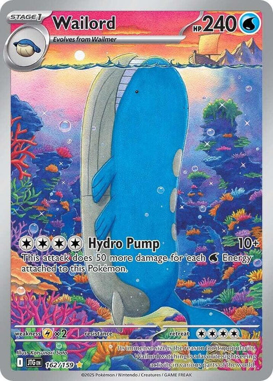 Wailord - Illustration Rare SV09: Journey Together 162/159 MP (Back)