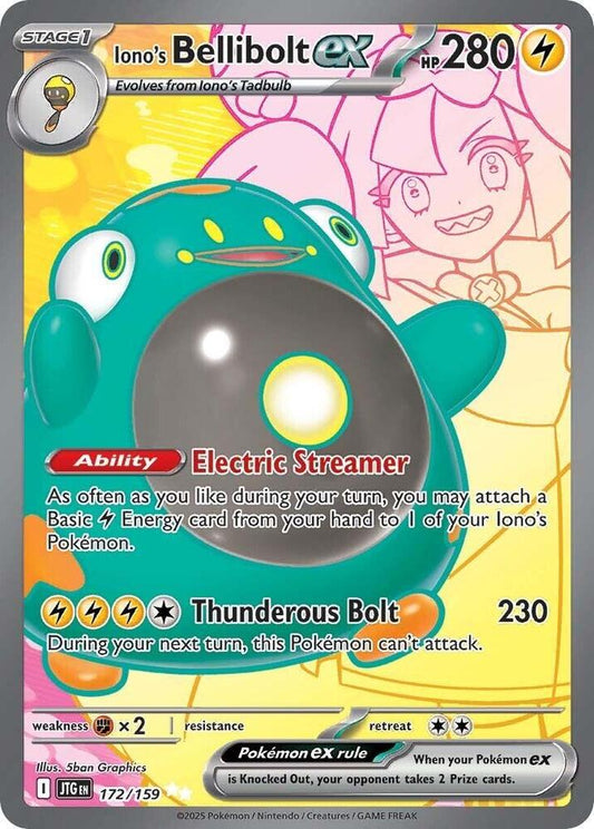 Iono's Bellibolt ex Ultra Rare SV09: Journey Together 172/159 NM (Back)