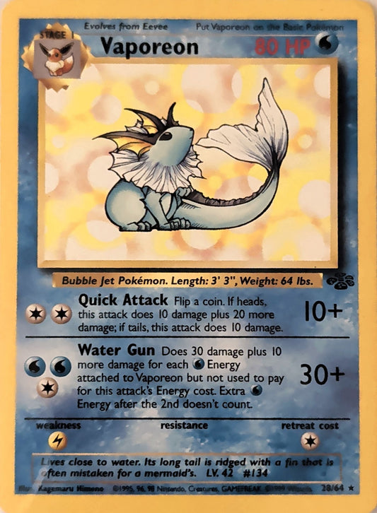 Vaporeon (28) Rare Jungle 28/64 MP