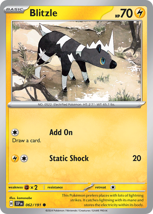 Pokemon Blitzle Surging Sparks 062/191