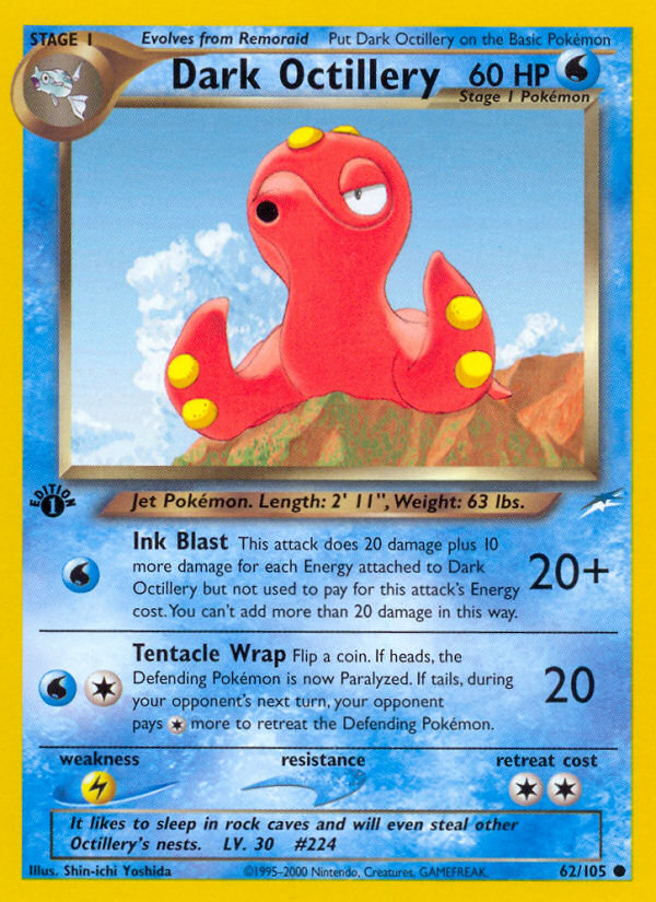 Dark Octillery 62/105 — Pokémon Neo Destiny