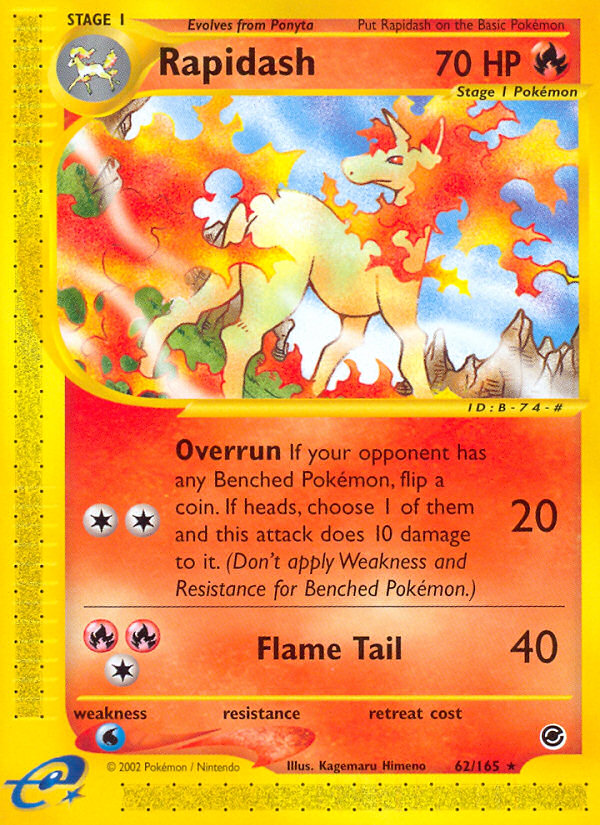 Rapidash 62/165 — Pokémon Expedition Base Set