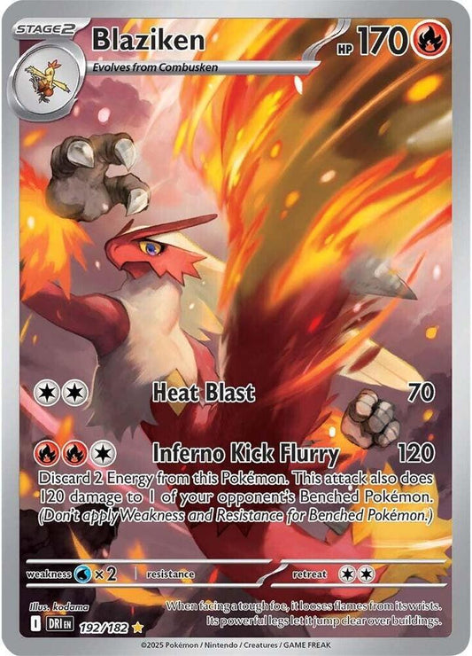 Blaziken Illustration Rare SV10: Destined Rivals 192/182 NM (Back)