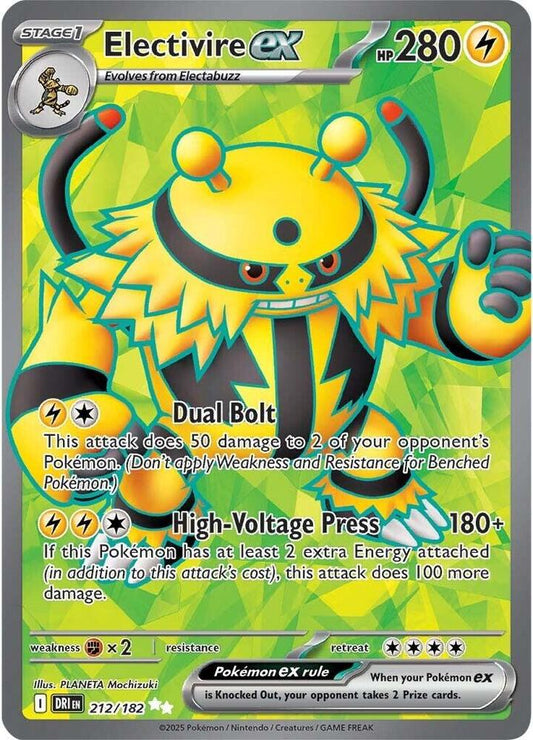 Electivire ex Ultra Rare SV10: Destined Rivals 212/182 MP (Back)
