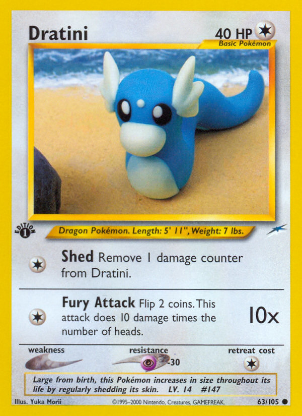 Dratini 63/105 — Pokémon Neo Destiny