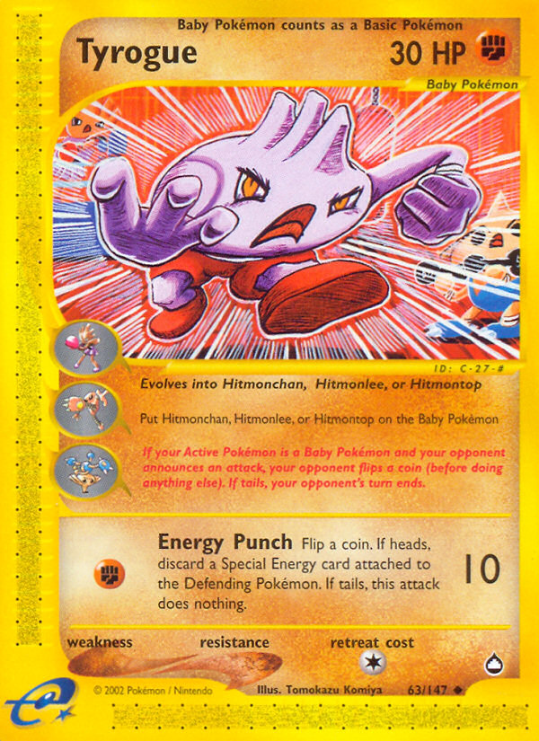 Tyrogue 63/147 — Pokémon Aquapolis