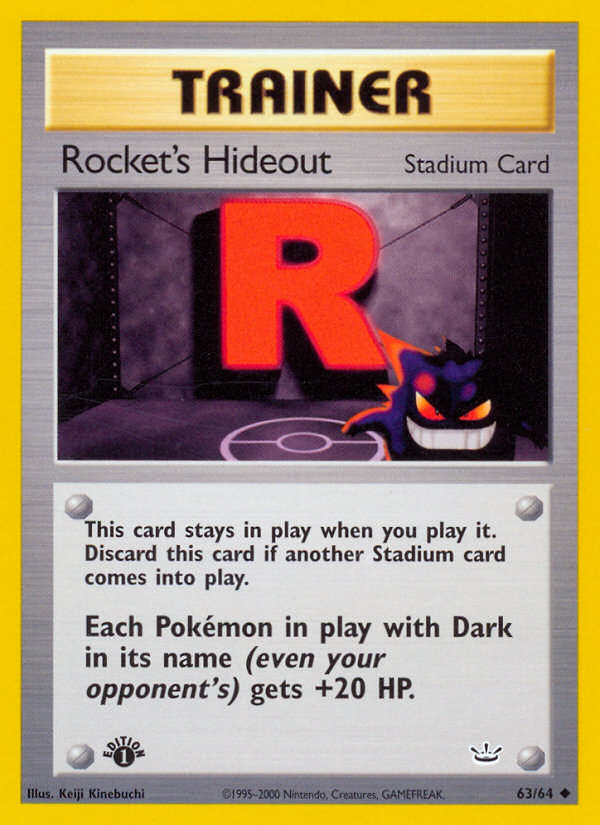 Rocket's Hideout 63/64 — Pokémon Neo Revelation