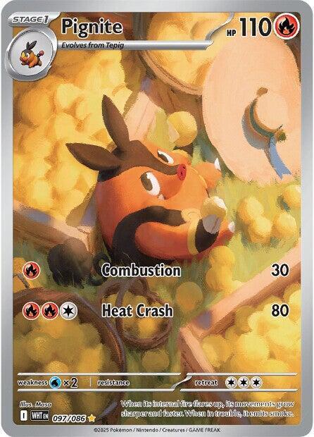 Pignite Illustration Rare SV: White Flare 097/086 NM (Back)