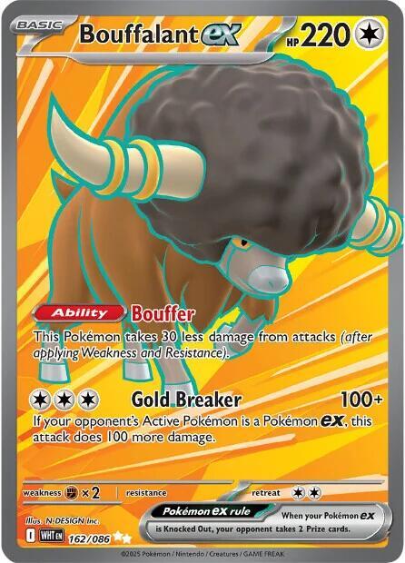 Bouffalant ex - Ultra Rare SV: White Flare 162/086 NM (Back)