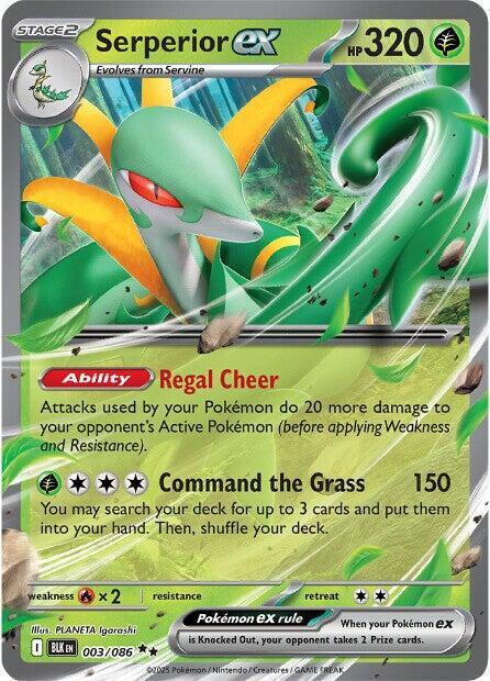 Serperior ex Double Rare SV: Black Bolt 003/086 MP (Back)