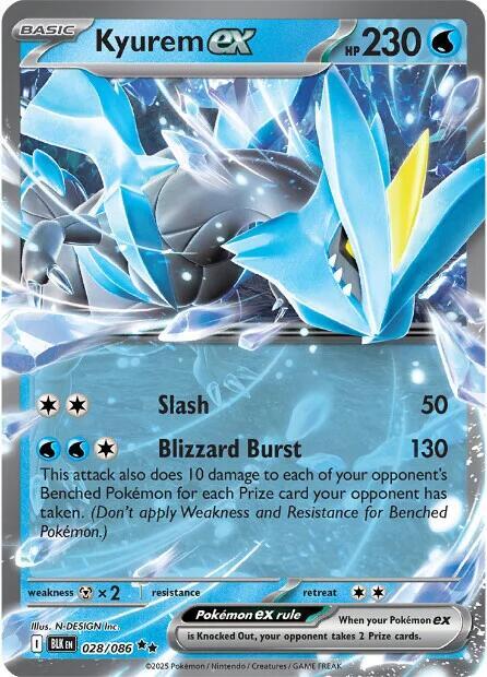 Kyurem ex Double Rare SV: Black Bolt 028/086 NM (Back)