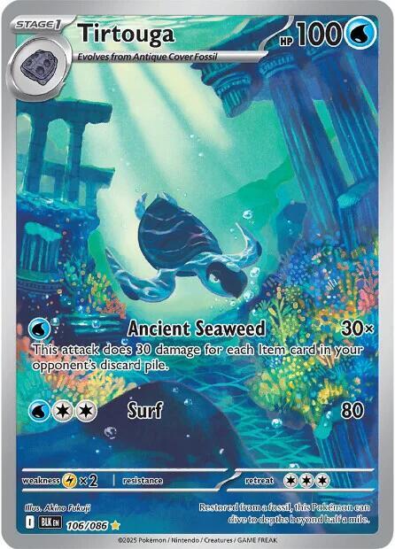 Tirtouga Illustration Rare SV: Black Bolt 106/086 MP (Back)