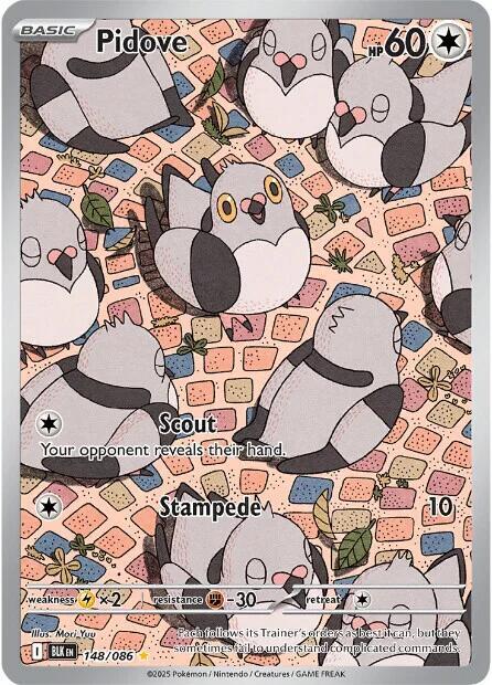 Pidove Illustration Rare SV: Black Bolt 148/086 NM (Back)