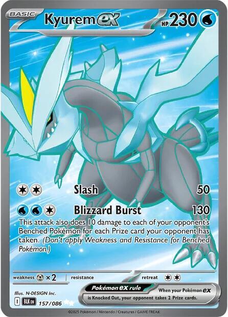 Kyurem ex - Ultra Rare SV: Black Bolt 157/086 MP (Back)