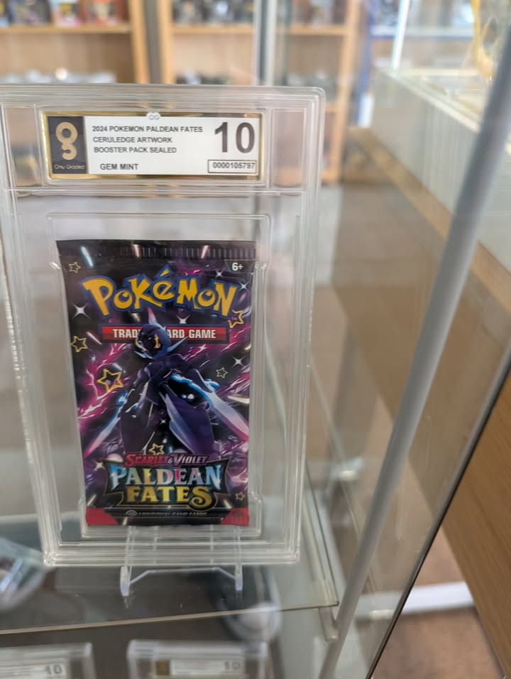 Pokemon Paldean Fates Booster Pack Only Graded 10