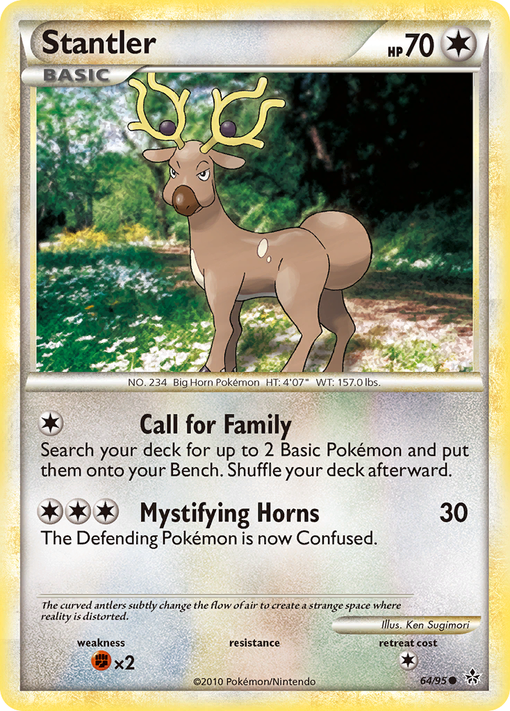Stantler 64/95 Pokémon Unleashed (2010) English card — catalogue reference