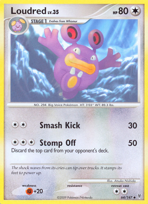 Loudred 64/147 Pokémon Supreme Victors (2009) English card — catalogue reference