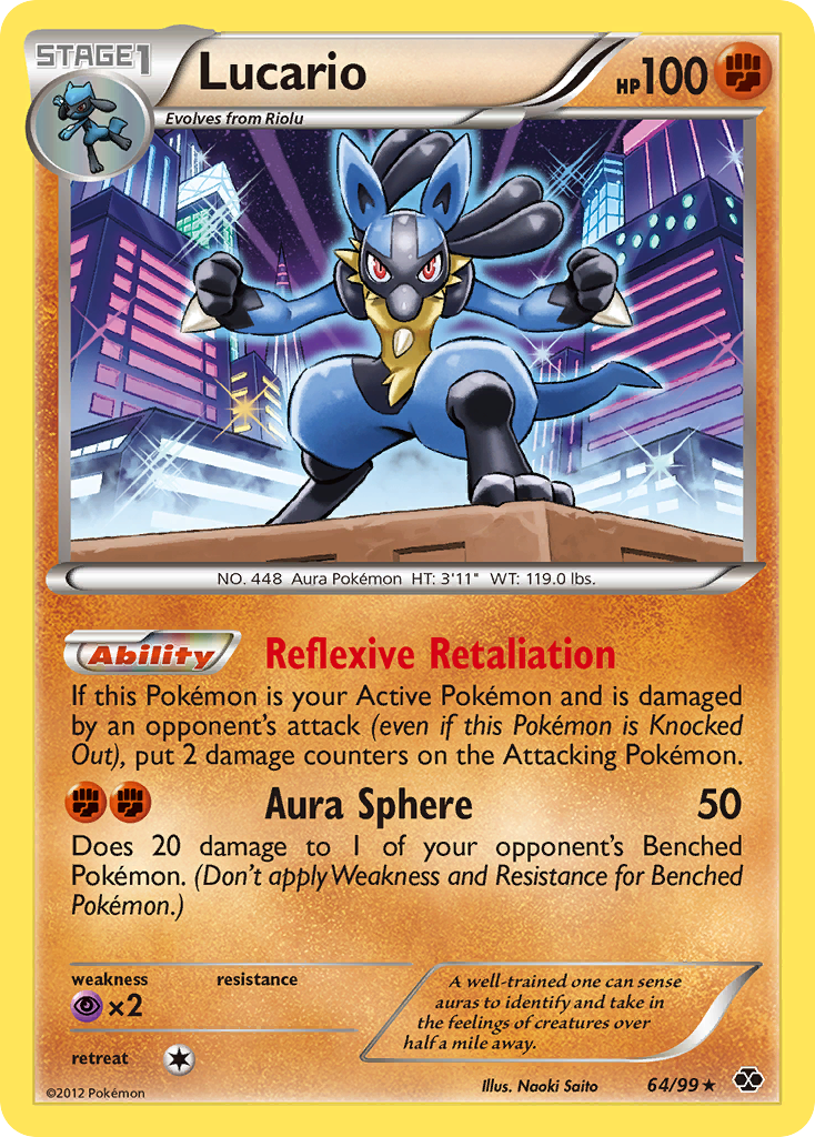 Lucario 64/99 Pokémon Next Destinies (2012) English card — catalogue reference