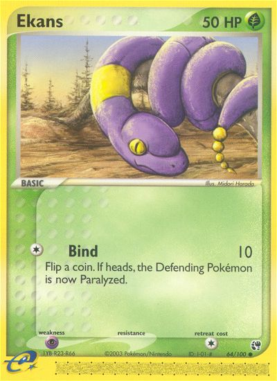 Ekans 64/100 — Pokémon EX Sandstorm