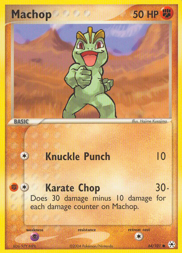 Machop 64/101 Pokémon EX Hidden Legends