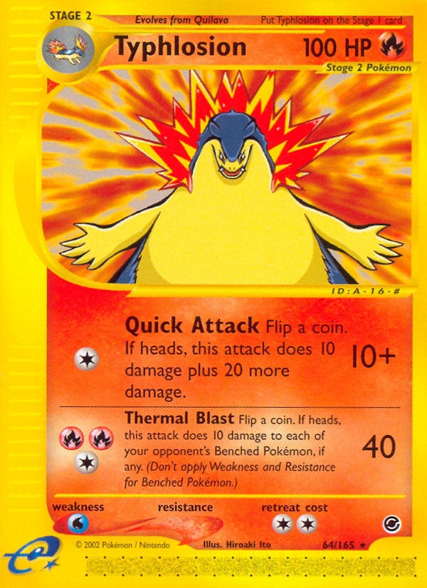 Typhlosion 64/165 — Pokémon Expedition Base Set