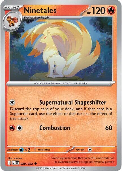 Ninetales Uncommon ME01: Mega Evolution 020/132 MP (Back)