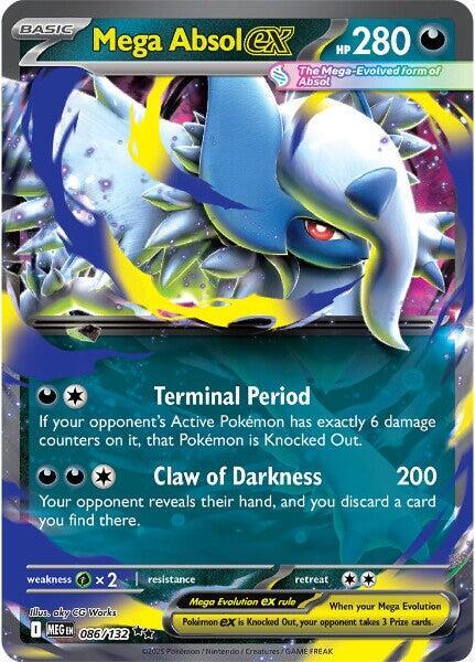 Mega Absol ex - Double Rare ME01: Mega Evolution 086/132 MP (Back)