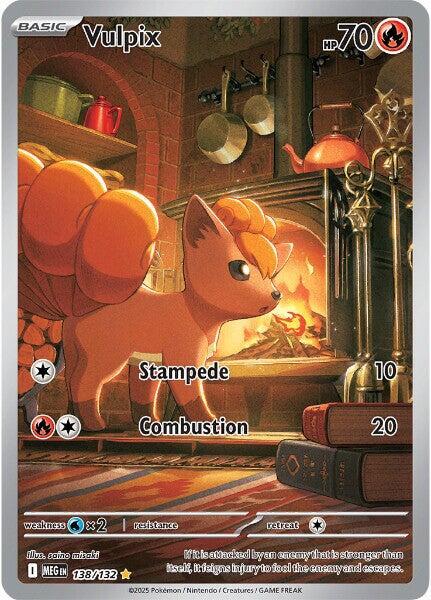 Vulpix Illustration Rare ME01: Mega Evolution 138/132 MP (Back)