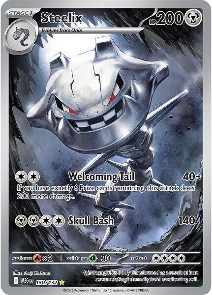 Steelix Illustration Rare ME01: Mega Evolution 150/132 MP (Back)