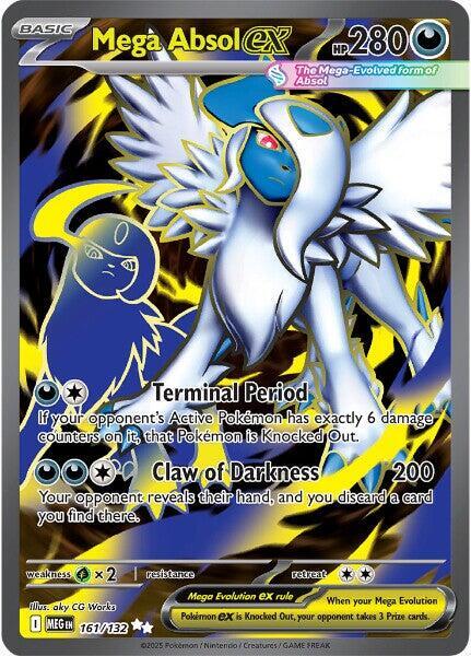 Mega Absol ex Ultra Rare ME01: Mega Evolution 161/132 NM (Back)