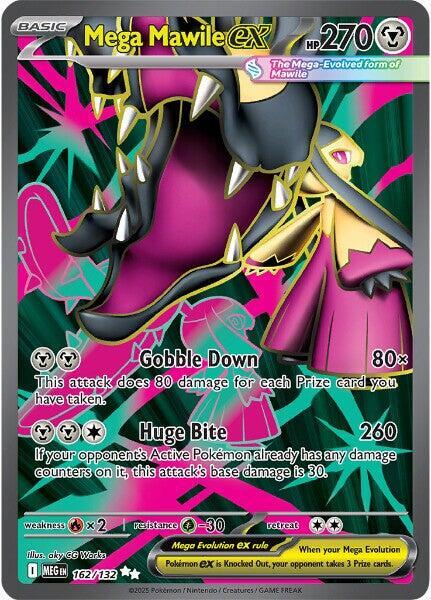 Mega Mawile ex Ultra Rare ME01: Mega Evolution 162/132 MP (Back)