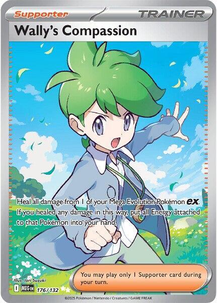 Wally's Compassion Ultra Rare ME01: Mega Evolution 176/132 NM (Back)