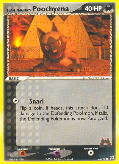 Team Magma's Poochyena 65/95 — Pokémon EX Team Magma vs Team Aqua