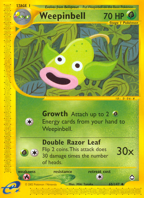 Weepinbell 65/147 — Pokémon Aquapolis