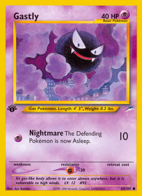 Gastly 65/105 — Pokémon Neo Destiny