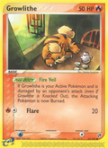 Growlithe 65/100 — Pokémon EX Sandstorm
