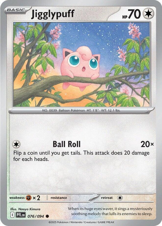 Jigglypuff Common ME02: Phantasmal Flames 076/094 MP (Back)