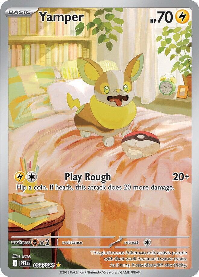Yamper Illustration Rare ME02: Phantasmal Flames 099/094 MP (Back)