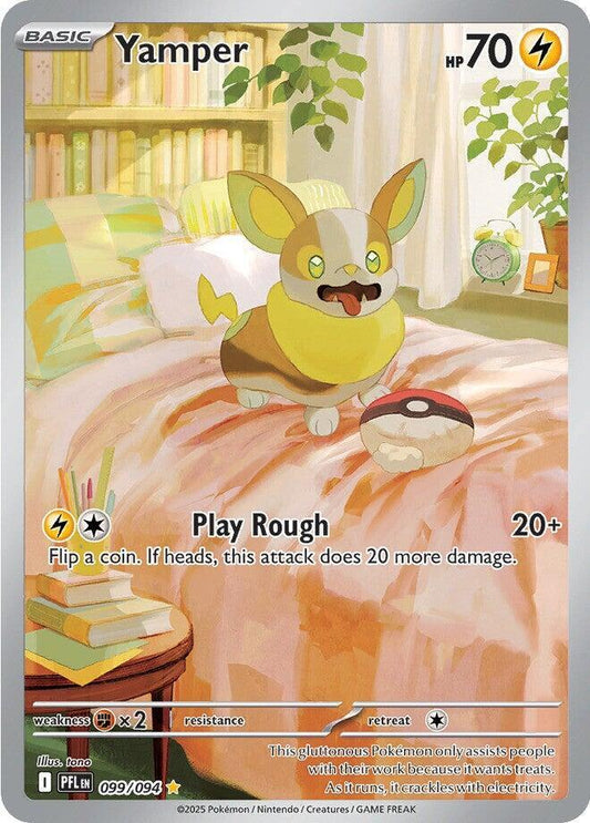 Yamper Illustration Rare ME02: Phantasmal Flames 099/094 MP (Back)