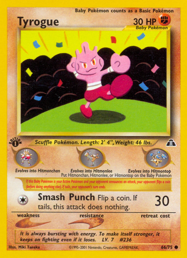 Tyrogue 66/75 — Pokémon Neo Discovery