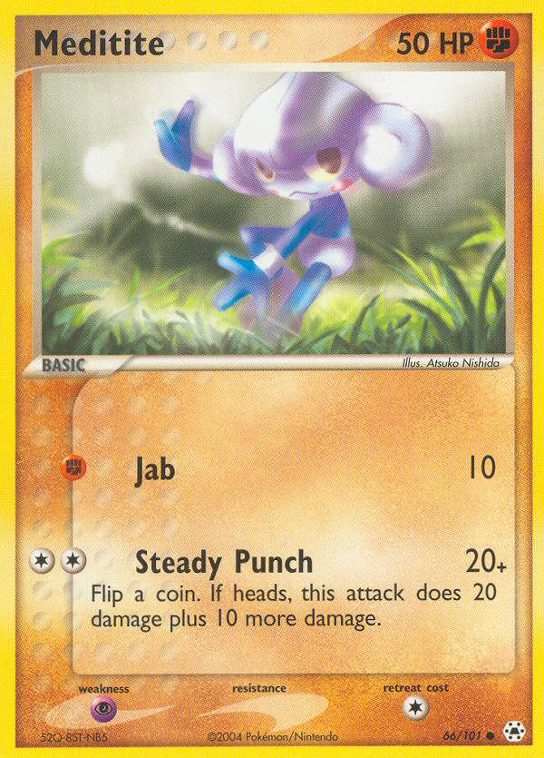 Meditite 66/101 Pokémon EX Hidden Legends
