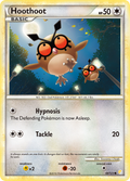 Hoothoot 66/123 Pokémon HeartGold & SoulSilver (2010) English card — catalogue reference