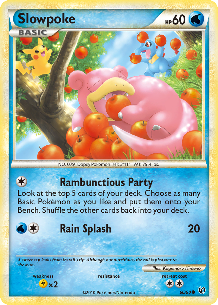 Slowpoke 66/90 Pokémon Undaunted (2010) English card — catalogue reference