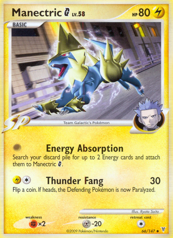Manectric G 66/147 Pokémon Supreme Victors (2009) English card — catalogue reference