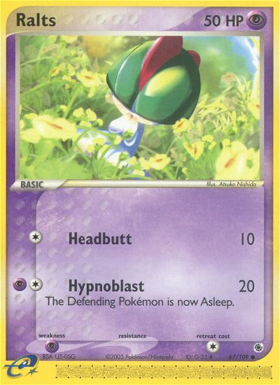 Ralts 67/109 — Pokémon EX Ruby & Sapphire