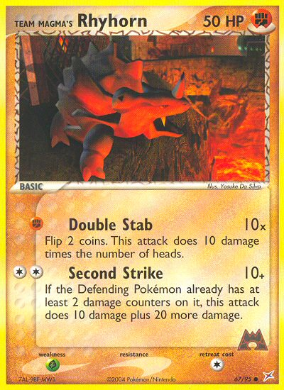 Team Magma's Rhyhorn 67/95 — Pokémon EX Team Magma vs Team Aqua